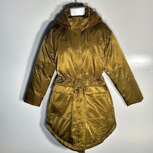 Universal Thread NWT SZ L Olive Green Hooded Waterproof Jacket Warm Essential